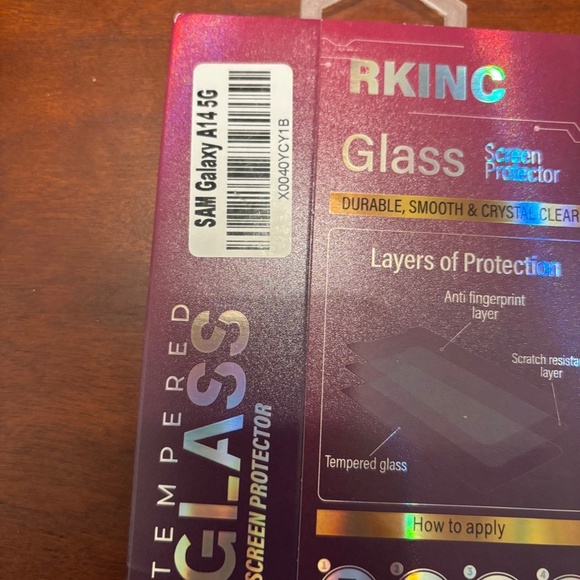 RKINC Tempered Glass Screen Protector Samsung Galaxy A14 5G NEW - Picture 4 of 5